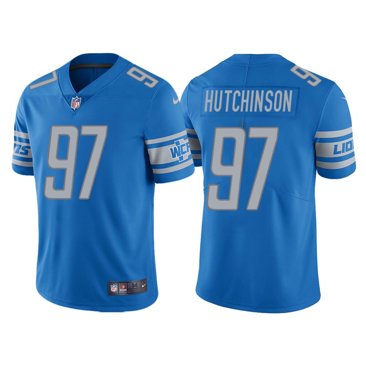 Men & Youth #97 Aidan Hutchinson Detroit Lions Color Rush Limited Blue Jersey__2657