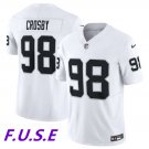Men & Youth #98 Maxx Crosby Raiders Color Rush Limited White Jersey__2574