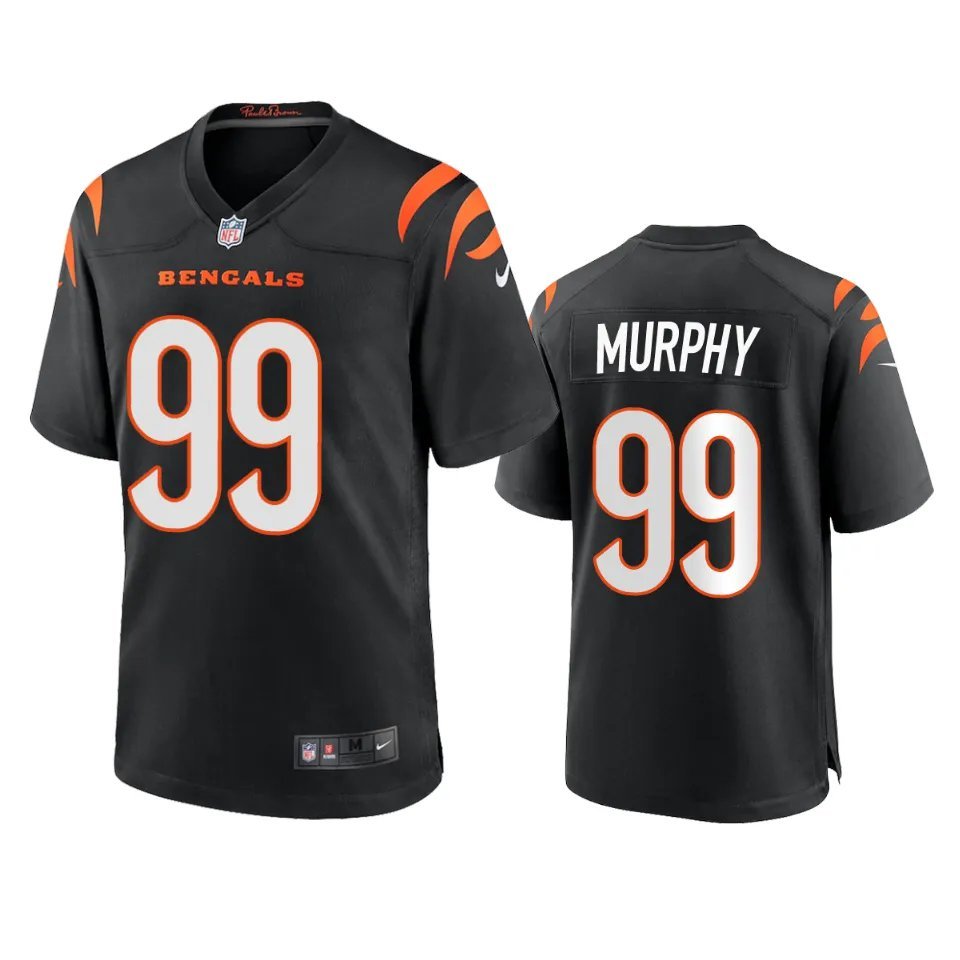 Men & Youth #99 Myles Murphy Cincinnati Bengals Black Game Jersey