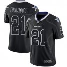 Men's #21 Ezekiel Elliott Dallas Cowboys Lights Out Black Jersey