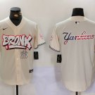 Mens New York Yankees Blank Cream The Bronx Graffiti Baseball Jersey
