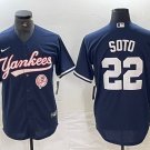 Men's New York Yankees Juan Soto Navy With Patch Cool Base Stitched Jersey