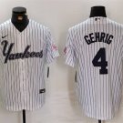 Men's New York Yankees Lou Gehrig White Cool Base Stitched Baseball Jersey