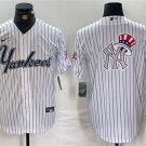 Men's New York Yankees White Team Big Logo Cool Base Stitched Baseball Jersey