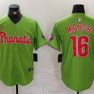 Men's Philadelphia Phillies Brandon Marsh Green Stitched Cool Baseball Jersey