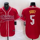 Men's Philadelphia Phillies Bryson Stott Red Cool Base Stitched Baseball Jersey