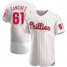 Men's Philadelphia Phillies Cristopher Sanchez White Flex Base Stitched Jersey