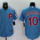 Men's Philadelphia Phillies J.T. Realmuto Blue Cool Base Stitched Jersey
