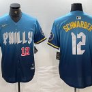 Men's Philadelphia Phillies Kyle Schwarber Blue 2024 City Cool Base Jersey