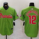 Men's Philadelphia Phillies Kyle Schwarber Green Stitched Cool Baseball Jersey