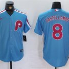 Men's Philadelphia Phillies Nick Castellanos Blue Cool Base Stitched Jersey
