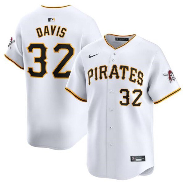 Men's Pittsburgh Pirates Henry Davis White Home Limited Baseball Stitched Jersey