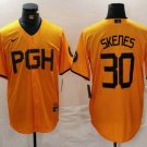 Men's Pittsburgh Pirates Paul Skenes Yellow 2023 City Connect Stitched Jersey