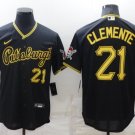 Men's Pittsburgh Pirates Roberto Clemente Black Cool Base Stitched Jersey