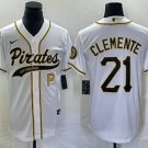 Men's Pittsburgh Pirates Roberto Clemente White Cool Baseball Jersey