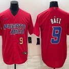 Men's Puerto Rico Baseball Javier Baez Number 2023 Orange World Baseball Classic Stitched Jersey