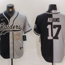 Men's Raiders Davante Adams Grey Split Two Tone Cool Baseball Jersey
