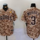 Men's San Diego Padres #3 Jackson Merrill Camo With PS Patch Cool Base Stitched Jersey
