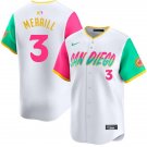 Men's San Diego Padres #3 Jackson Merrill White City Connect Jersey