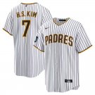 Men's San Diego Padres #7 Ha Seong Kim White Stitched MLB Cool Base Nike Jersey