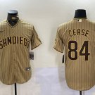 Men's San Diego Padres #84 Dylan Cease Khaki Team Logo Stitched Cool Base Jerseys