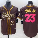 Men's San Diego Padres Fernando Tatis Jr Number Brown NEW 2023 City Jersey
