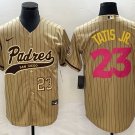 Men's San Diego Padres Fernando Tatis Jr Number Tan NEW 2023 City Jersey