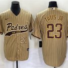 Men's San Diego Padres Fernando Tatis Jr. Number Brown NEW 2023 Cool Base Jersey