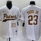 Men's San Diego Padres Fernando Tatis Jr. Number White NEW 2023 Cool Base Jersey