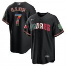 Men's San Diego Padres Ha Seong Kim Mexico Black Cool Baseball Jersey