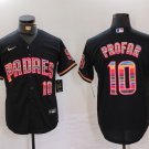 Mens San Diego Padres Jurickson Profar Mexico Black Fashion Baseball Jersey
