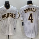 Men's San Diego Padres Luis Arraez White Cool Base Stitched Jersey