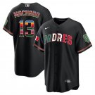 Men's San Diego Padres Manny Machado Mexico Black Cool Baseball Jersey