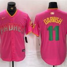 Men's San Diego Padres Yu Darvish Pink Cool Base Stitched Baseball Jersey