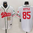 Men's San Francisco 49ers George Kittle White Jointly Cool Baseball Jersey