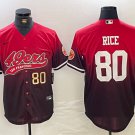 Men's San Francisco 49ers Jerry Rice Red Black With Patch Cool Base Jersey