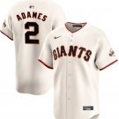 Men's San Francisco Giants #2 Willy Adames Cream 2024 Home Limited Stitched Jersey