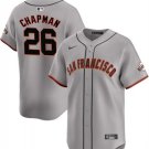Men's San Francisco Giants Matt Chapman Gray 2024 Away Limited Stitched Baseball Jersey