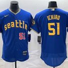 Men's Seattle Mariners Ichiro Suzuki Blue 2023 City Connect Flex Base Jersey