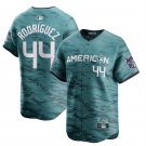 Men's Seattle Mariners Julio Rodriguez Teal 2023 All-Star Cool Base With Patch Jersey