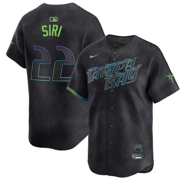 Men's Tampa Bay Rays Jose Siri Charcoal 2024 City Connect Limited Stitched Baseball Jersey__1598