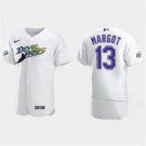 Men's Tampa Bay Rays Manuel Margot Throwback Baseball Jersey White