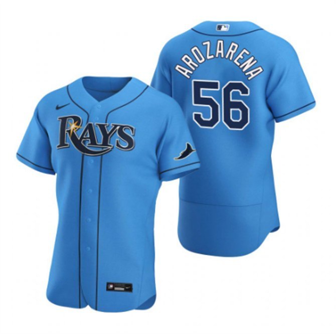 Mens Tampa Bay Rays Randy Arozarena Flex Base Jersey Light Blue