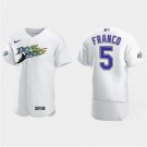 Men's Tampa Bay Rays Wander Franco Throwback Baseball Jersey White