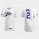 Men's Tampa Bay Rays Yandy Diaz Throwback Baseball Jersey White