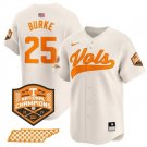 Men's Tennessee Volunteers Blake Burke Cream 2024 Champions Vapor Baseball Jersey
