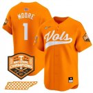 Men's Tennessee Volunteers Christian Moore Orange 2024 Champions Vapor Baseball Jersey