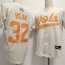 Men's Tennessee Volunteers Drew Beam White With Name Baseball Jersey