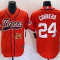 Men's Tigers Miguel Cabrera Stitched Baseball Jersey Orange