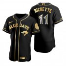 Mens Toronto Blue Jays Bo Bichette Black Golden Edition Stitched Jersey